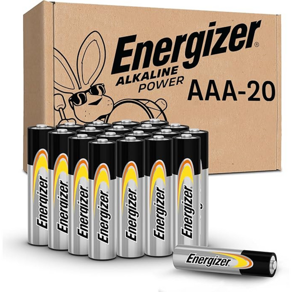 20-Pack Energizer Alkaline Long-Lasting Power AAA Batteries