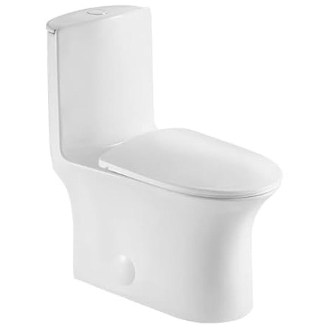 JINGZE Dual Flush Elongated Standard One Piece Toilet