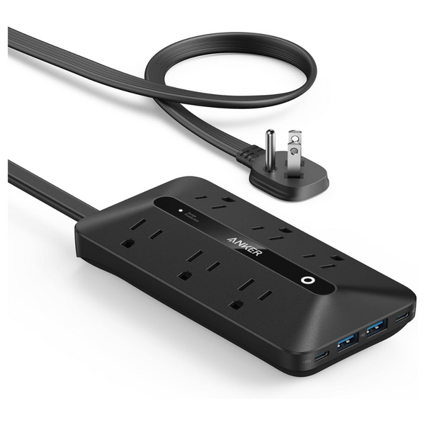 Anker 300J 10-in-1 USB C Ultra Thin Flat Plug Power Strip With 5ft Cord