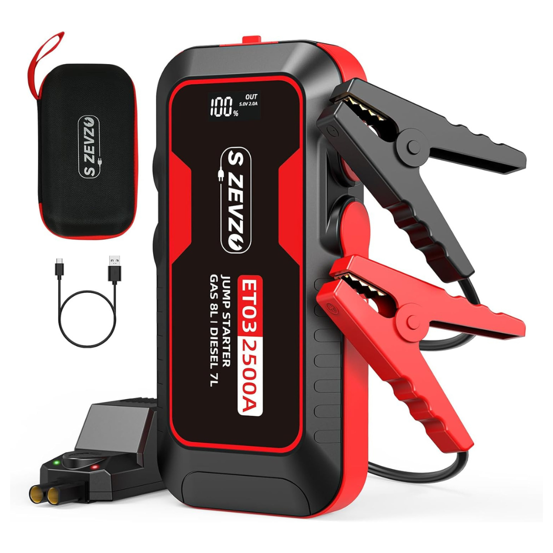 S ZEVZO ET03 74Wh Portable 12V Jump Starter Battery Pack