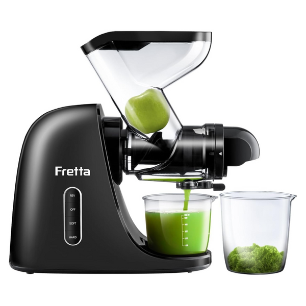 Fretta BPA-Free Masticating Cold Press Juicer Machine W/3'' Feeding Chute