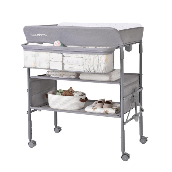 Portable Foldable Baby Changing Table With Wheels