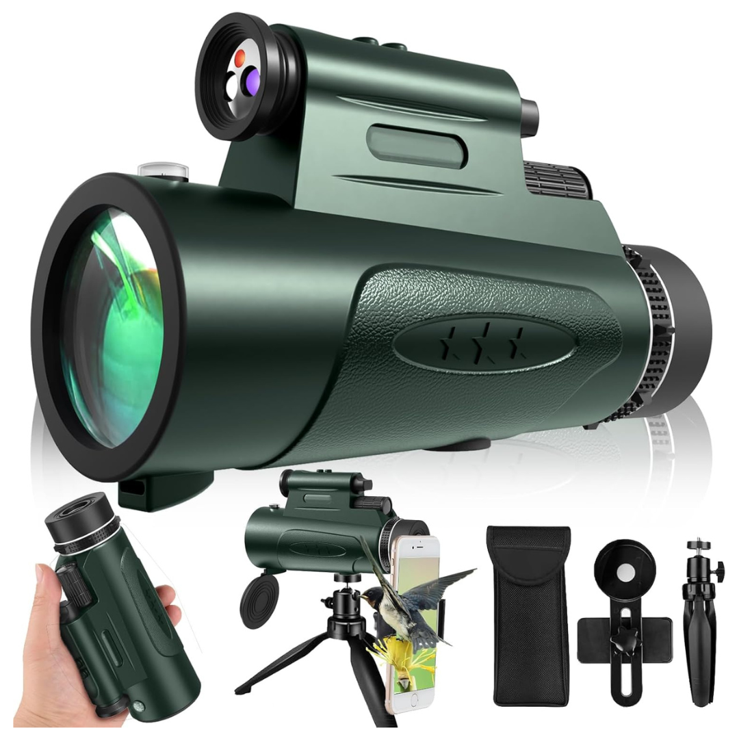 80x100 Monocular Telescope With Lights