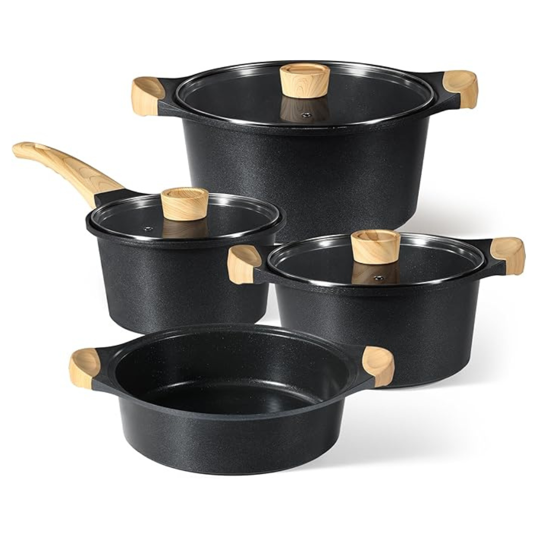 7-Piece Carote Nonstick Pots And Pans Induction Cookware Set