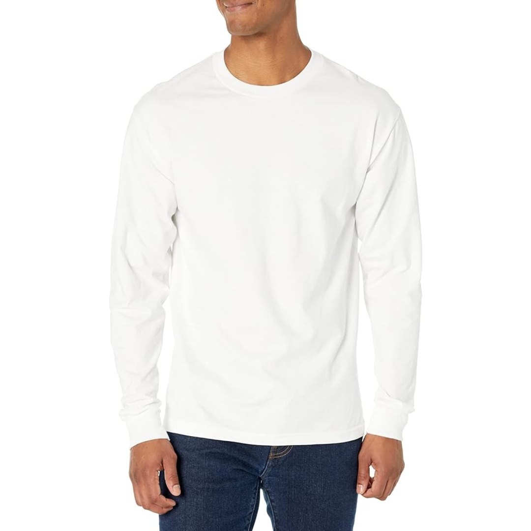 2-Pack Hanes Men's Long Sleeve Beefy-T Shirt (various)