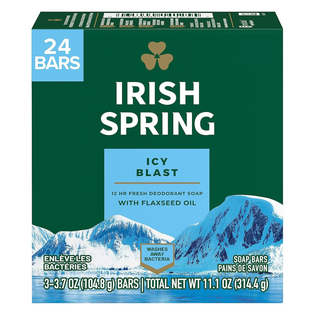 48-Pack Irish Spring Men's Icy Blast Bar Soap