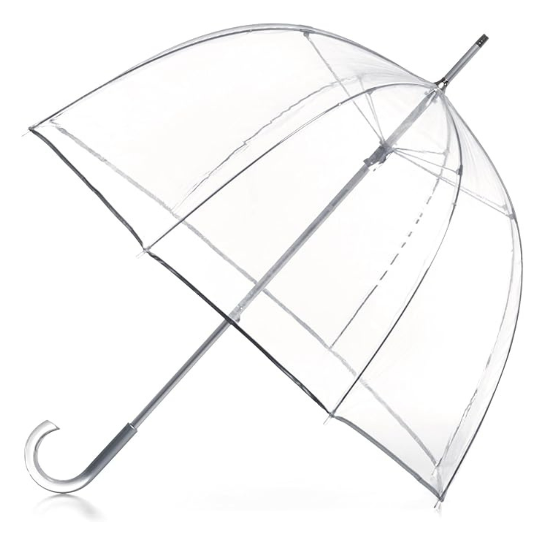 Totes Adult Clear Bubble Umbrella With Dome Canopy