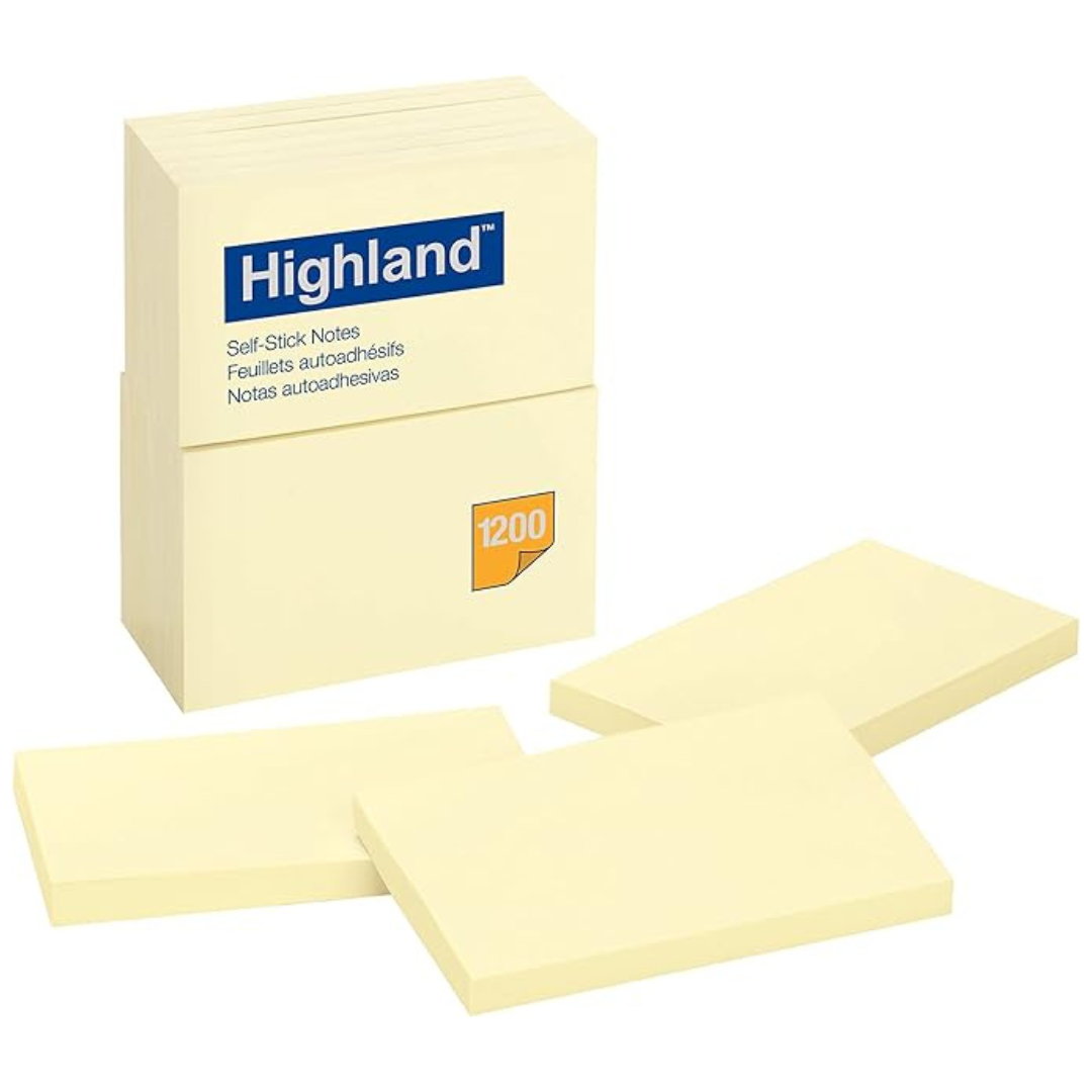 12-Pack Highland Sticky Notes (3" x 5")