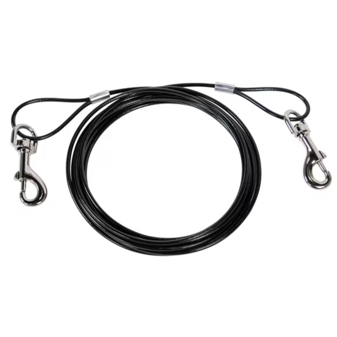 Pet Champion 10ft Vinyl-Covered Tie-Out Cable For Dogs Up To 40 Pounds