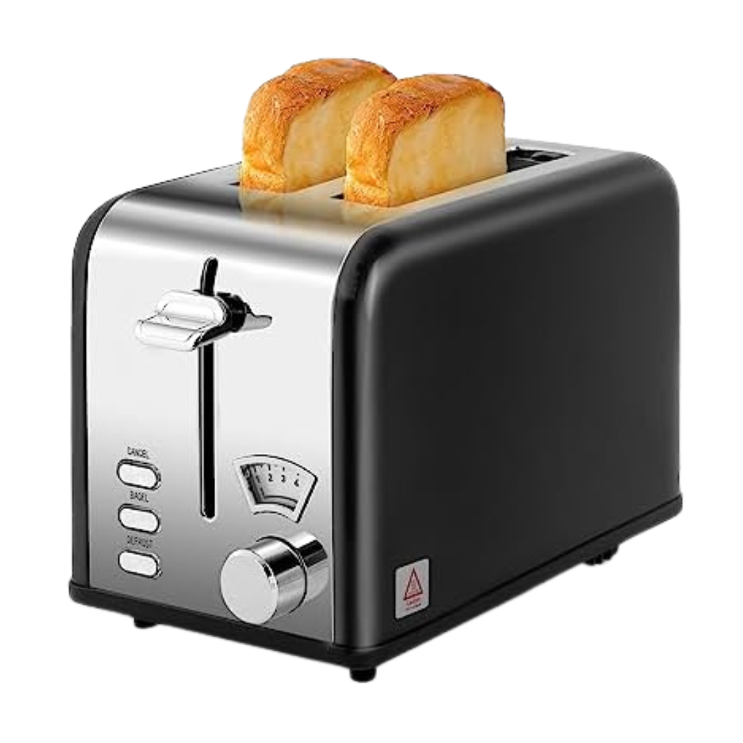 YSSOA 2-Slice Toaster With Extra Wide Slot & Removable Crumb Tray