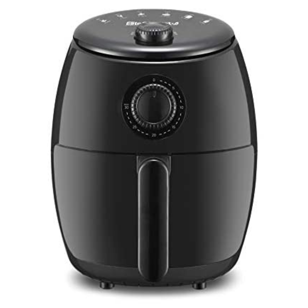 Elite Gourmet 1000W 2.1 Quart Personal Compact Electric Hot Air Fryer