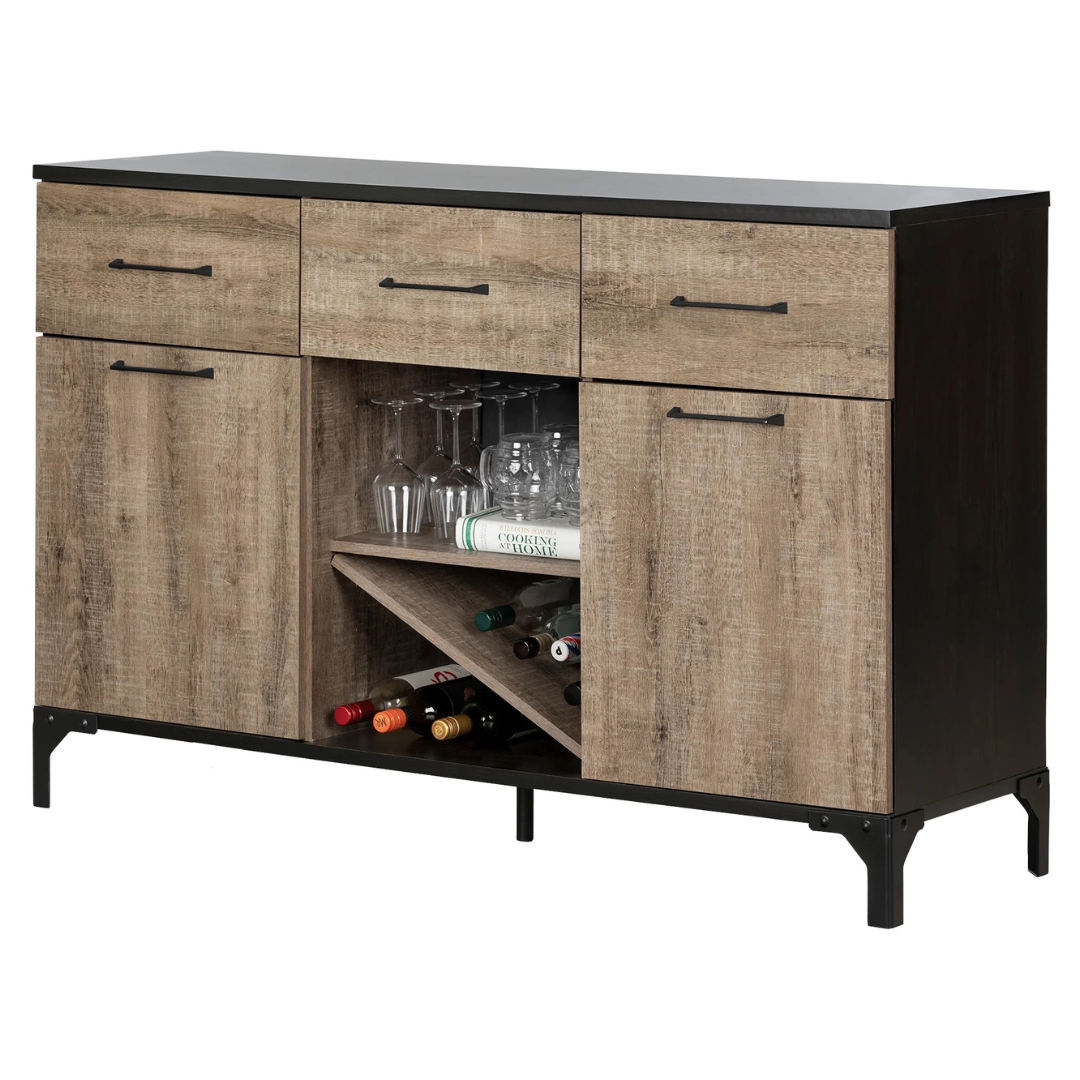 South Shore Valet Buffet With Wine Storage