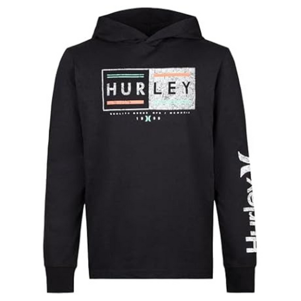 Hurley Boys' Long Sleeve Hooded Graphic T-Shirt (Various)