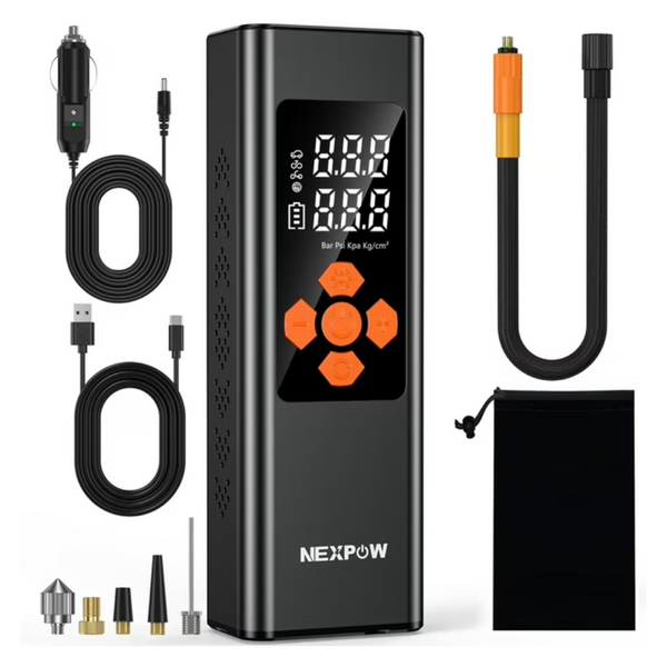 NEXPOW 150PSI Tire Inflator Air Compressor With Digital Pressure Gauge