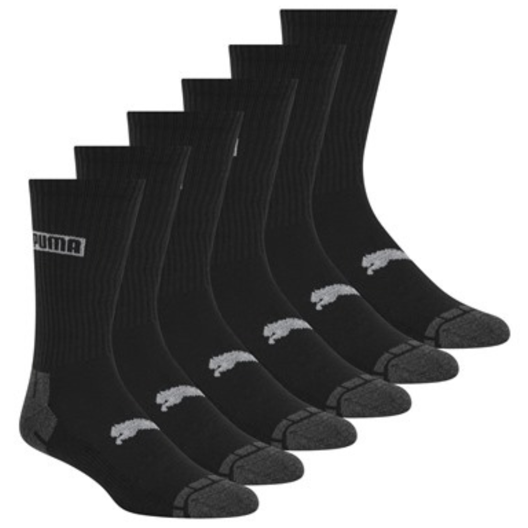 12-Pairs PUMA Men's Sportstyle Crew Socks (4 Colors)