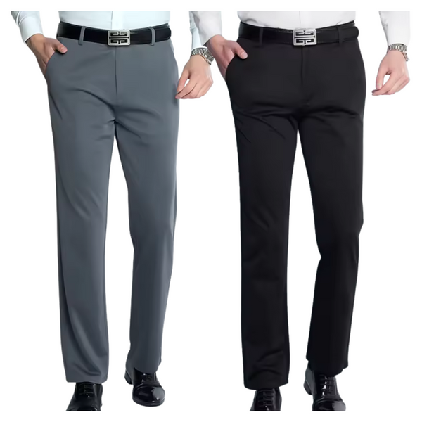 Men's Elastic Straight Sleeve Formal Casual Suit Pants (Various Colors)