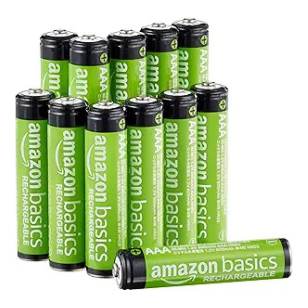 12-Pack AmazonBasics AAA NiMH 800mAh Rechargeable Battery