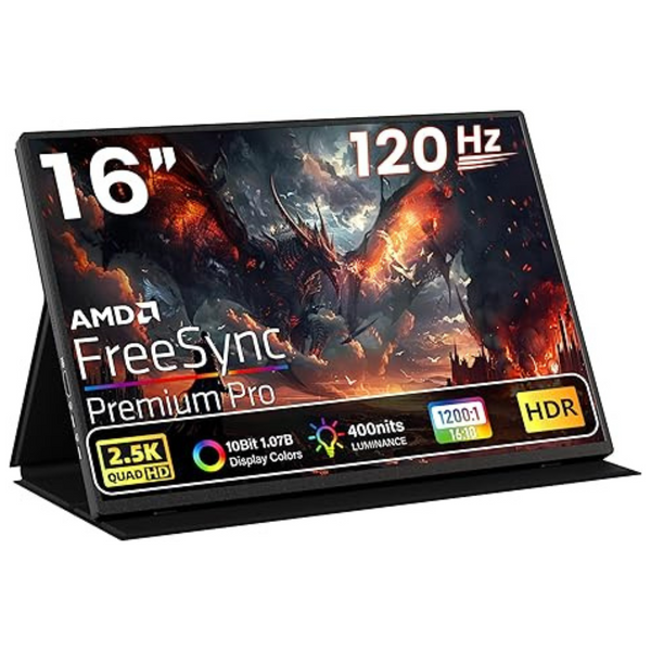 Upperizon 16" Portable WQXGA 120Hz IPS Freesync Gaming Monitor