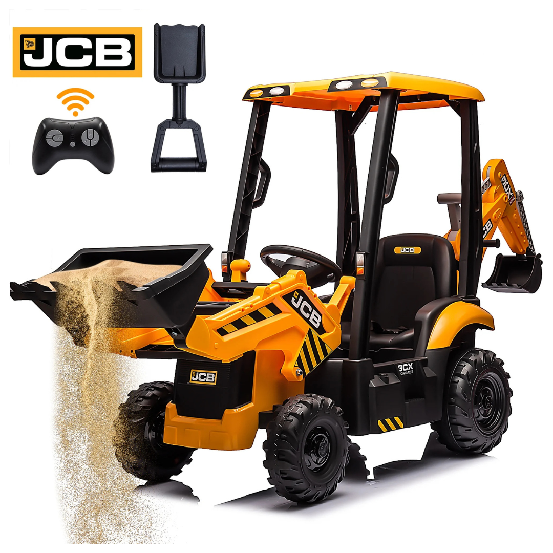 iYofe 12V Kids Ride On Excavator Digger Electric JCB W/ Remote Control