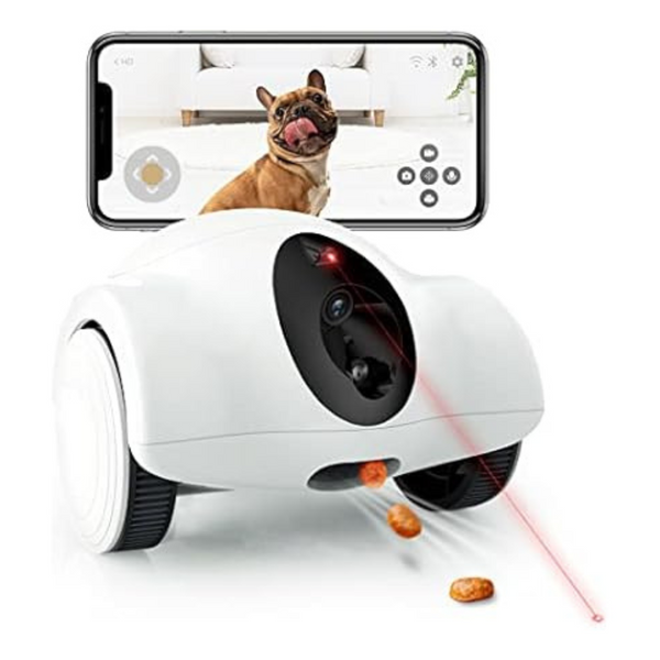 Smart 2-Way Pet Robot With Camera, Food Dispenser & App