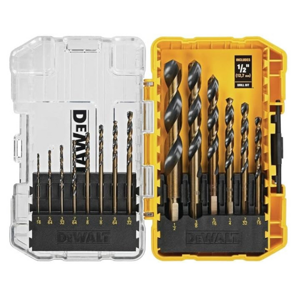 14-Piece Dewalt 135-Degree Split Point Drill Bit Set (DWA1184)