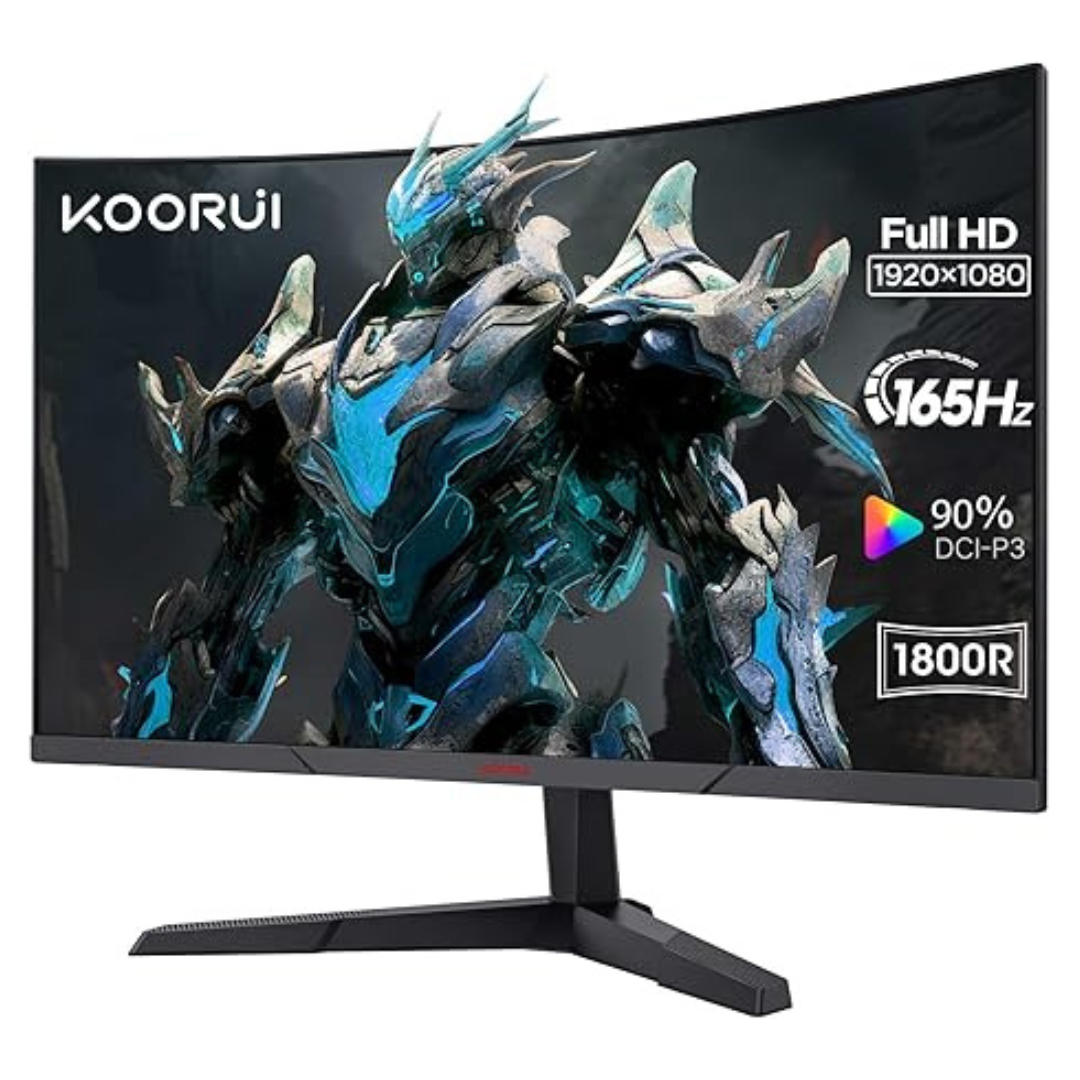 KOORUI 24E6C 24" Curved FHD 165Hz VA Freesync Gaming Monitor