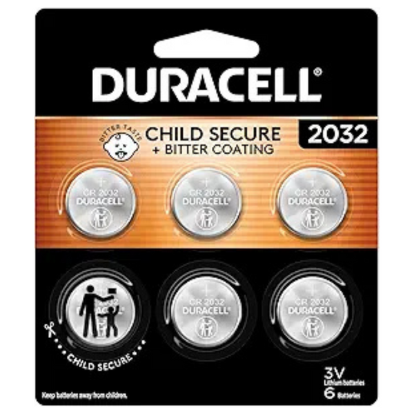 6-Count Duracell 2032 3V Lithium Coin Battery