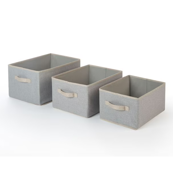 3-Piece Urban Shop Store Linen Storage Bins