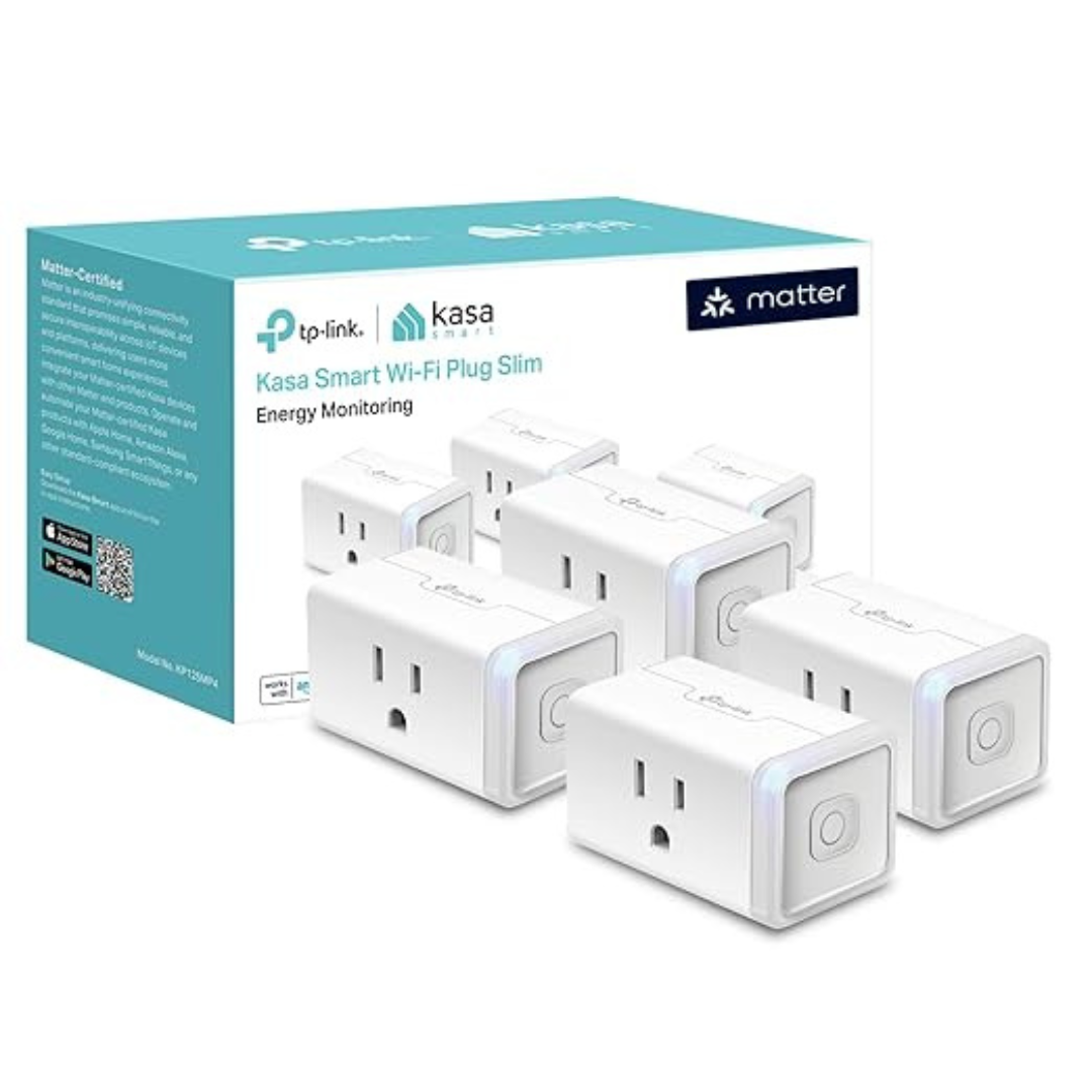 4-Pack Kasa Matter Smart Plug With Energy Monitoring