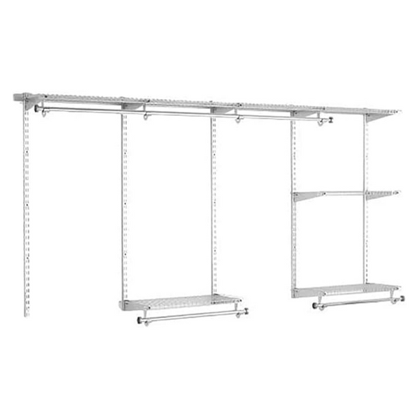 Rubbermaid Configurations Custom Closet Kit, 4-8 Ft. Adjustable Metal Wire Shelving