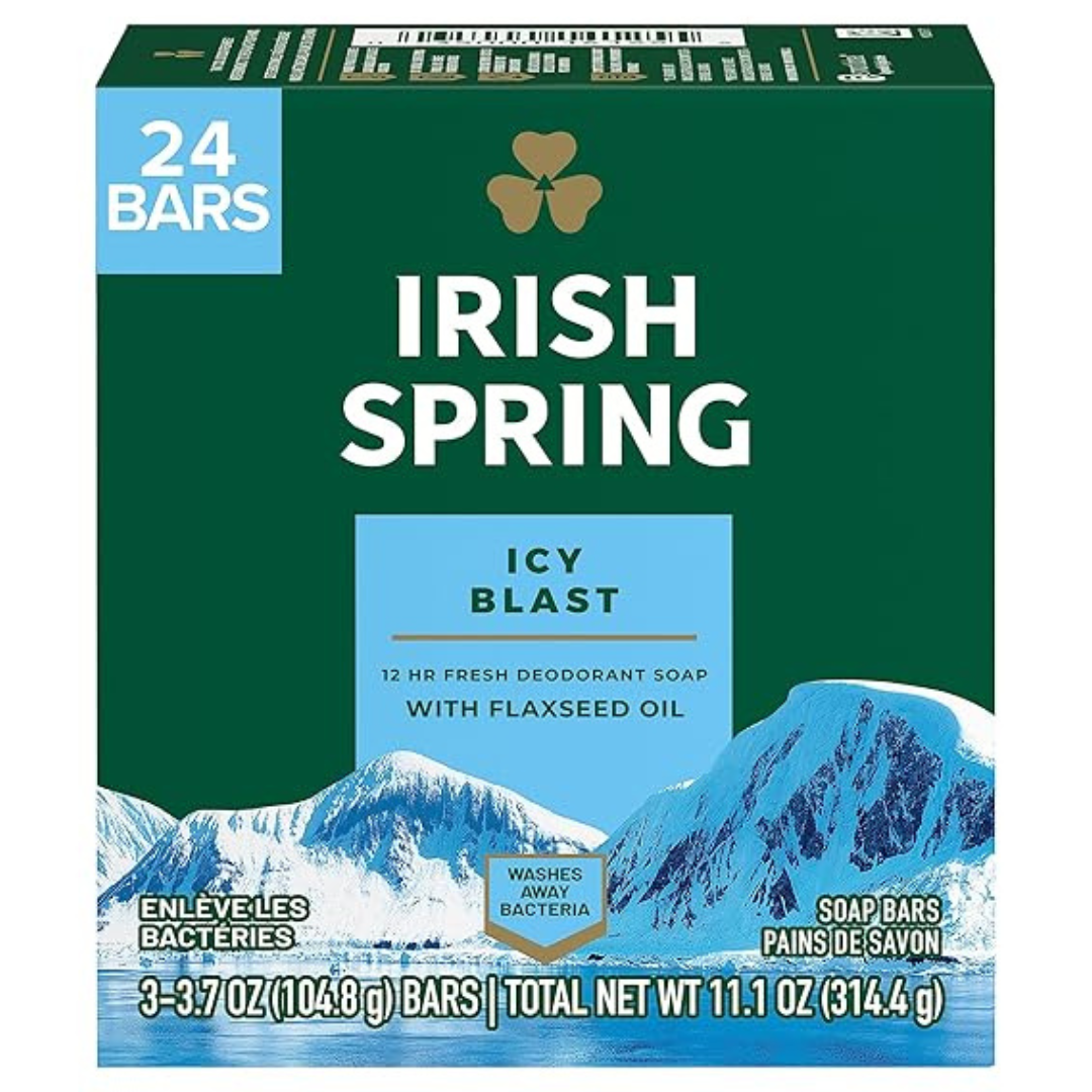 Irish Spring Icy Blast Bar Soap, Icy Blast (48 Bars)