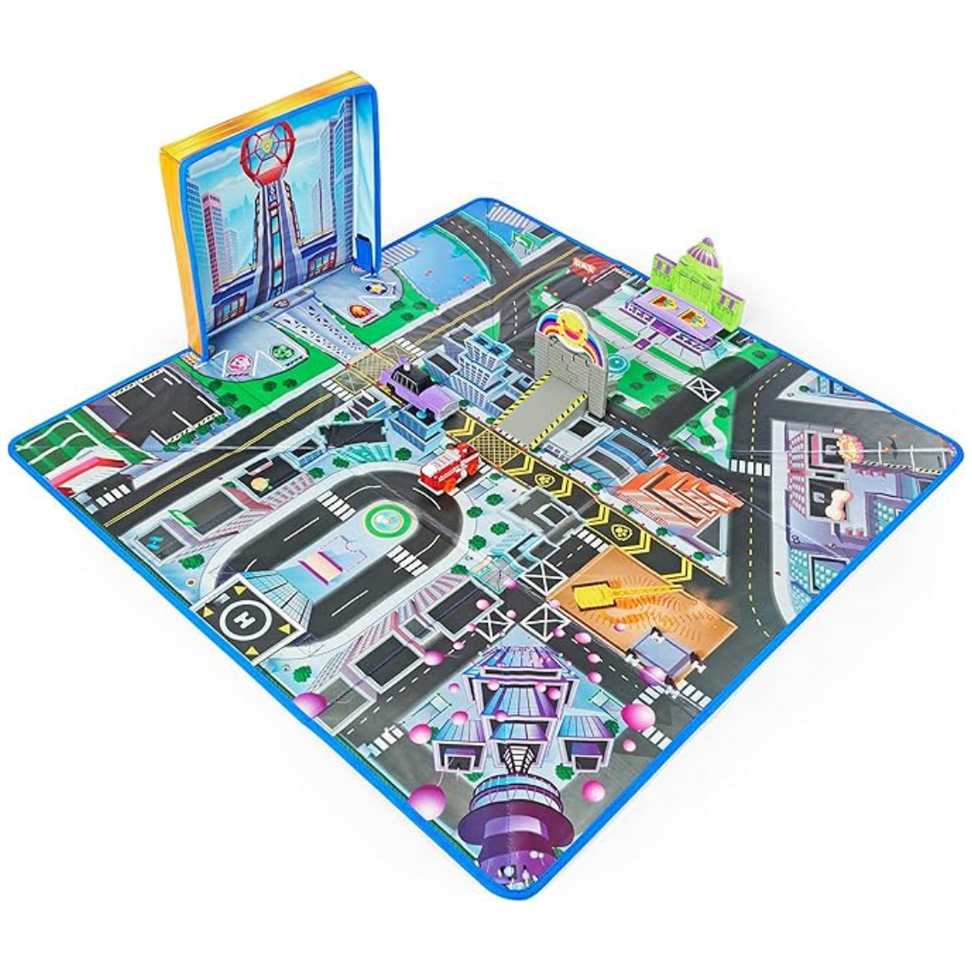 Paw Patrol True Metal Adventure City Movie Play Mat Set With 2 Toy Cars