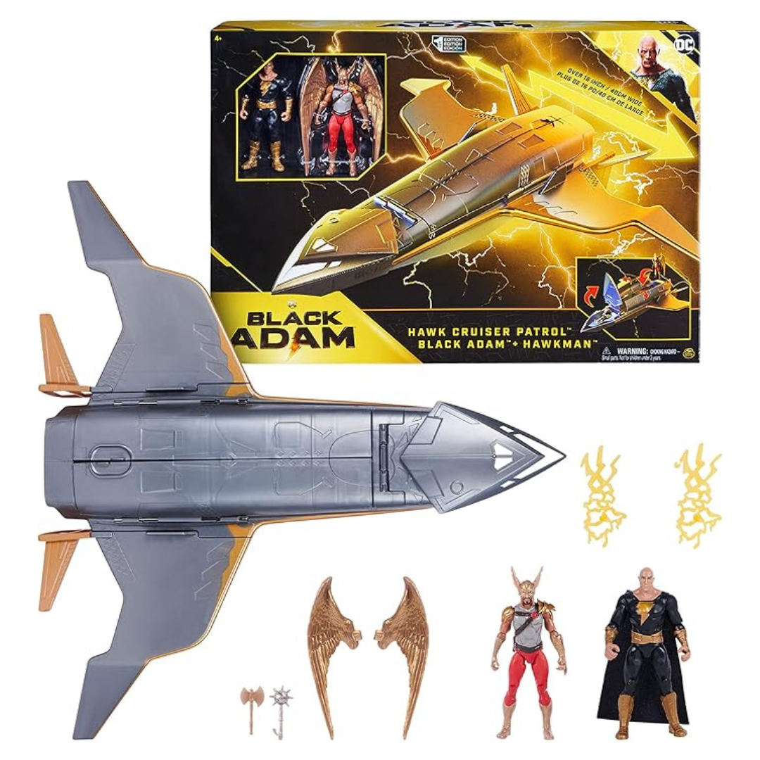 DC Comics Hawk Cruiser Patrol Black Adam And Hawkman Action Figures