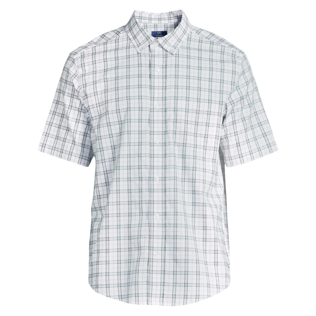 George Men's & Big Men's Short Sleeve Poplin Button-Up Shirt