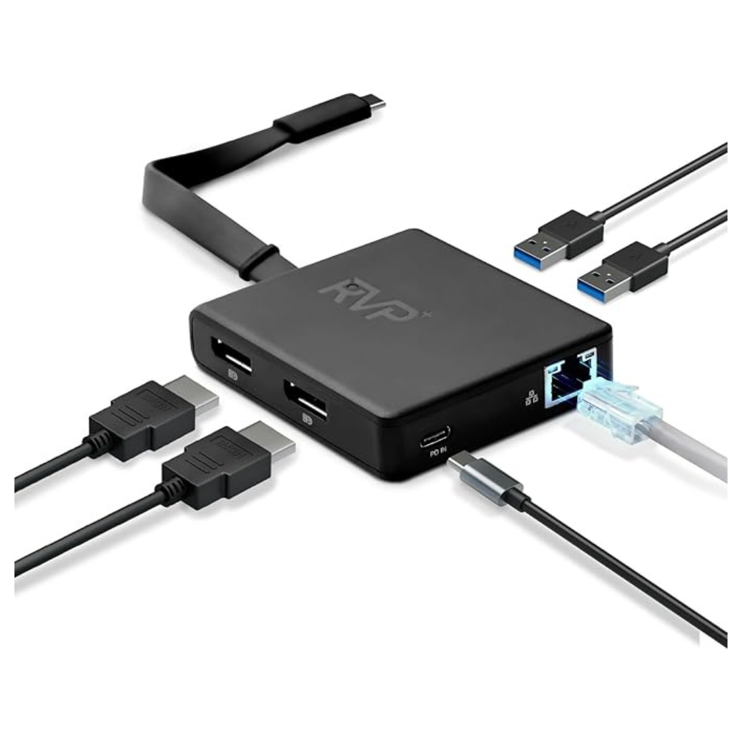 RVP+ RVP-601 6-In-1 USB-C Travel Dock