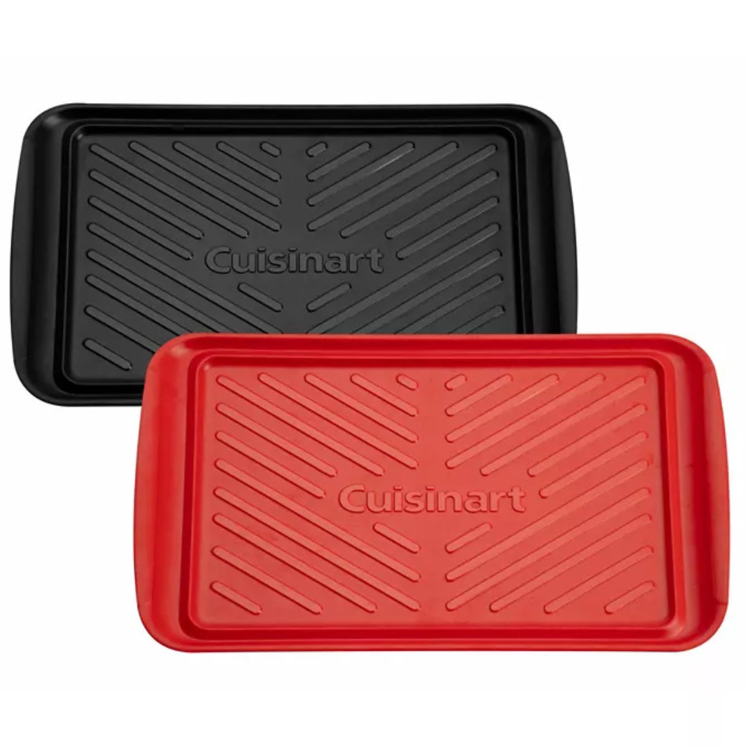 Set Of 2 Cuisinart Melamine Nestable Grilling Prep And Serve Trays