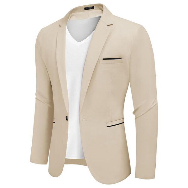 Coofandy Men's Casual Slim Fit Cotton Sport 1 Button Lightweight Blazer