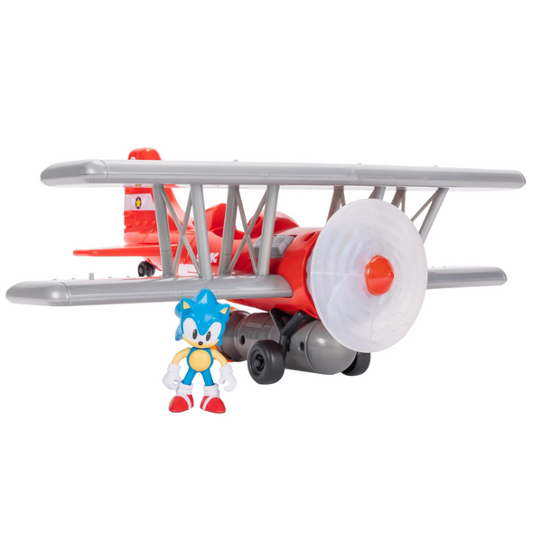 Sonic The Hedgehog Tornado Biplane Playset With 2.5" Sonic Action Figure