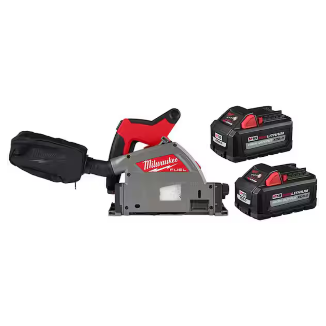 Milwaukee M18 FUEL 18V 6-1/2" Cordless Plunge Track Saw (Tool only) + 2-Pack Milwaukee M18 18-Volt Lithium-Ion High Output 6.0Ah Battery Pack