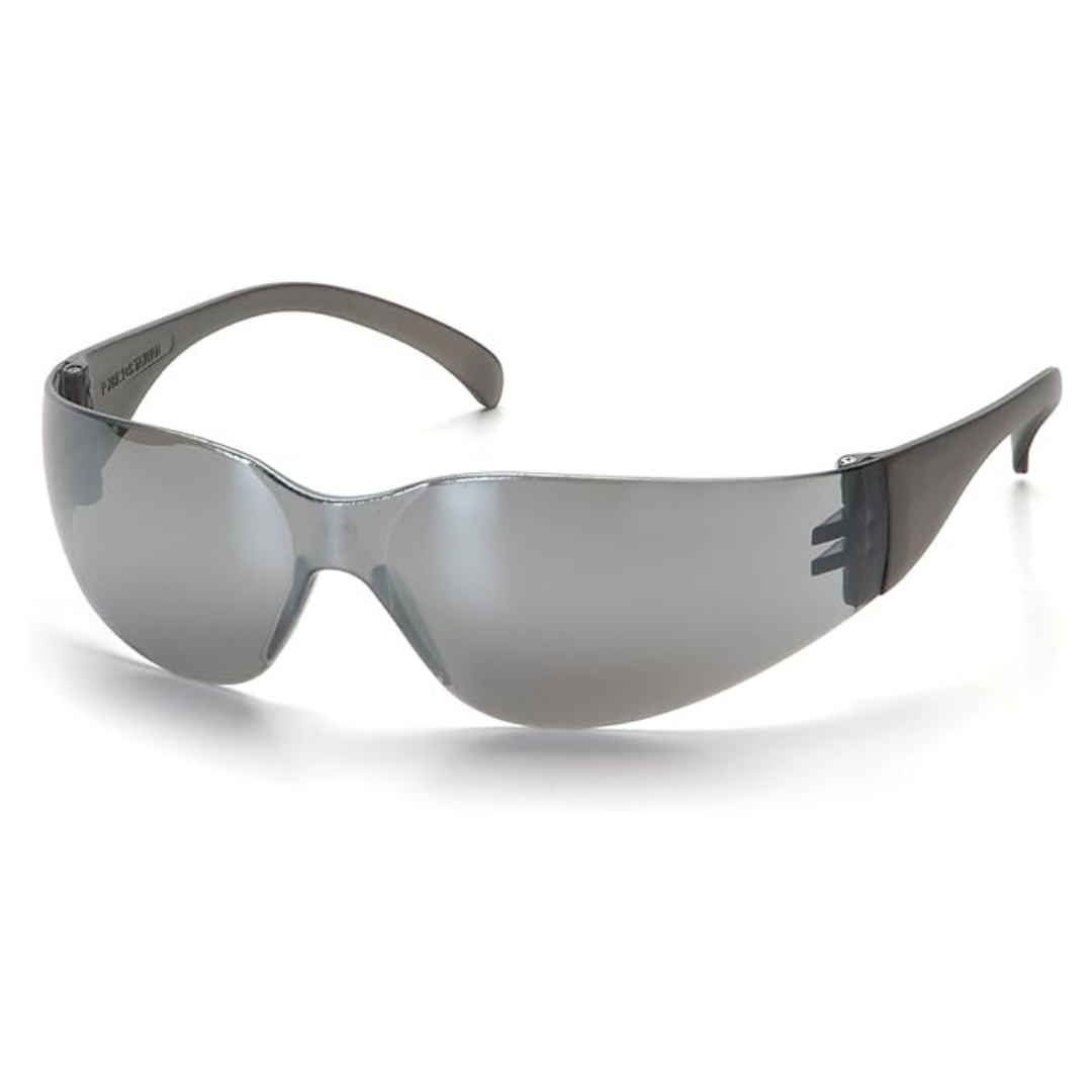 Silver Mirror Frame Intruder Safety Eyewear W/ Silver Mirror Lens