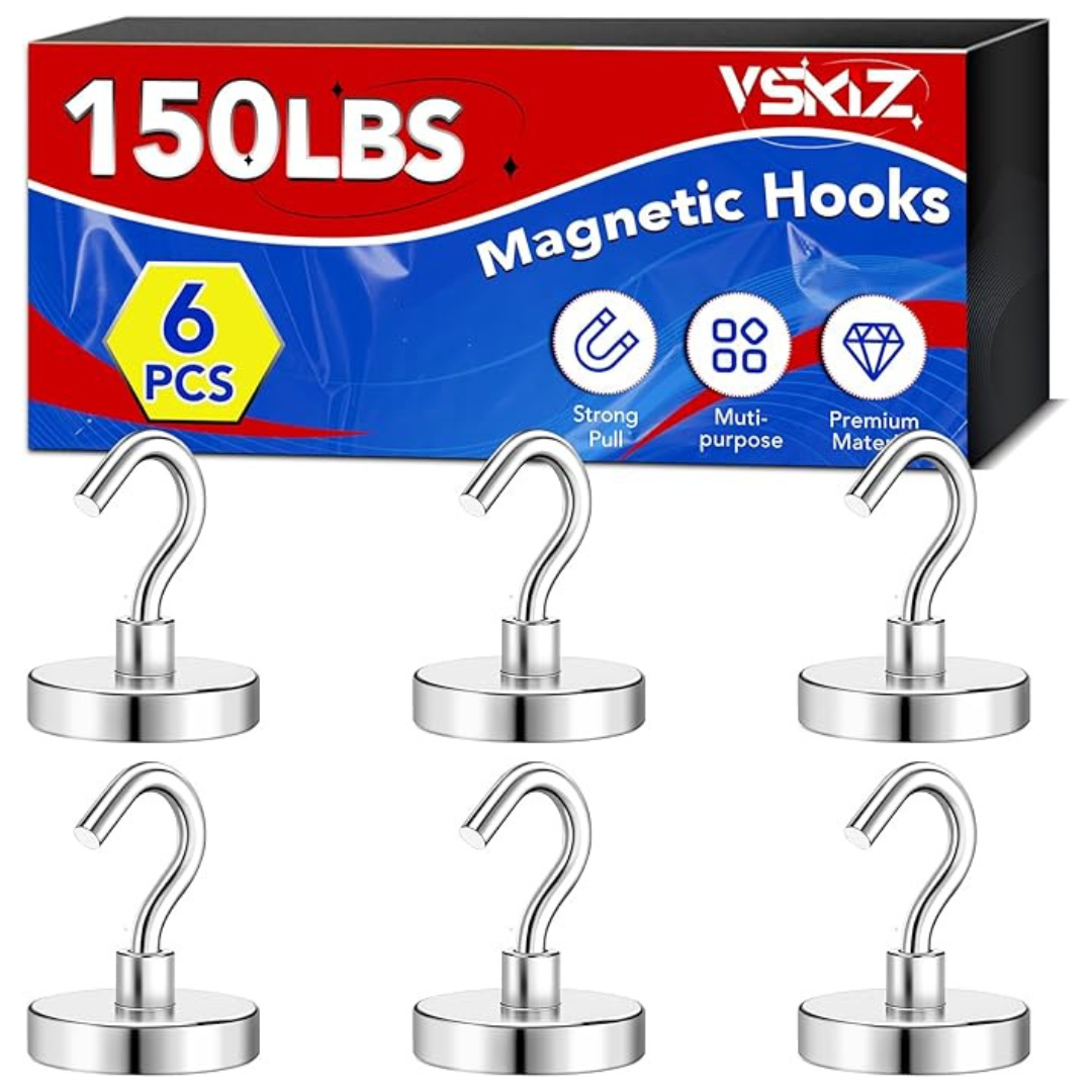 6-Pack Heavy Duty Magnet Hooks