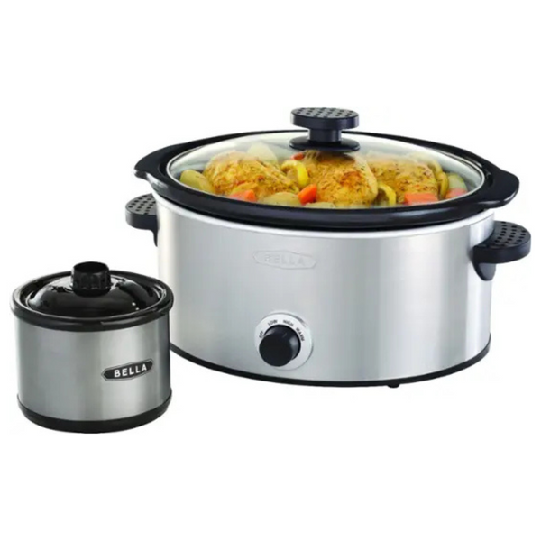 Bella 5-Qt. Stainless Steel Slow Cooker With Dipper