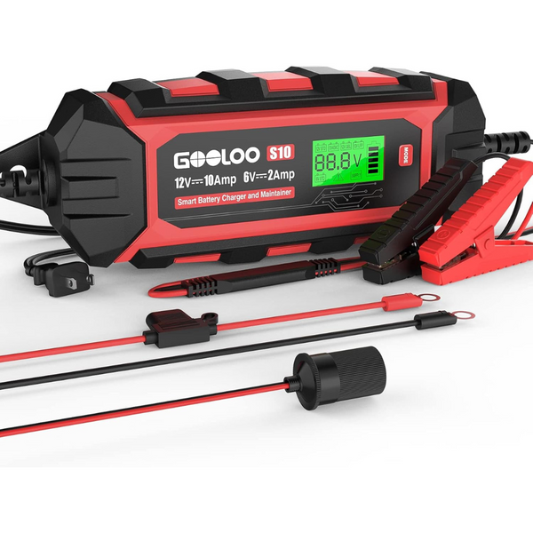 Gooloo 6V and 12V Fully Automatic Battery Charger Maintainer