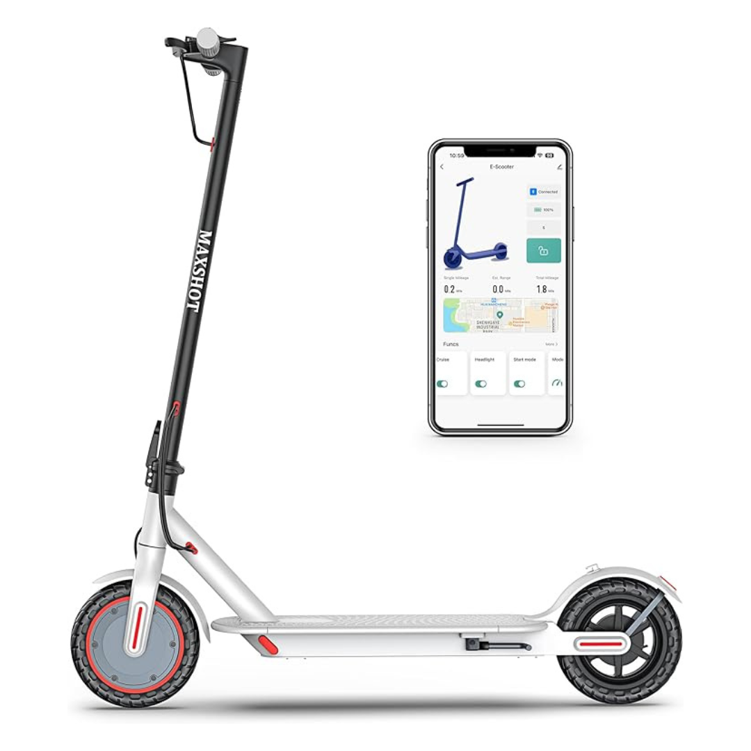 Electric Folding Scooter With Dual Suspension