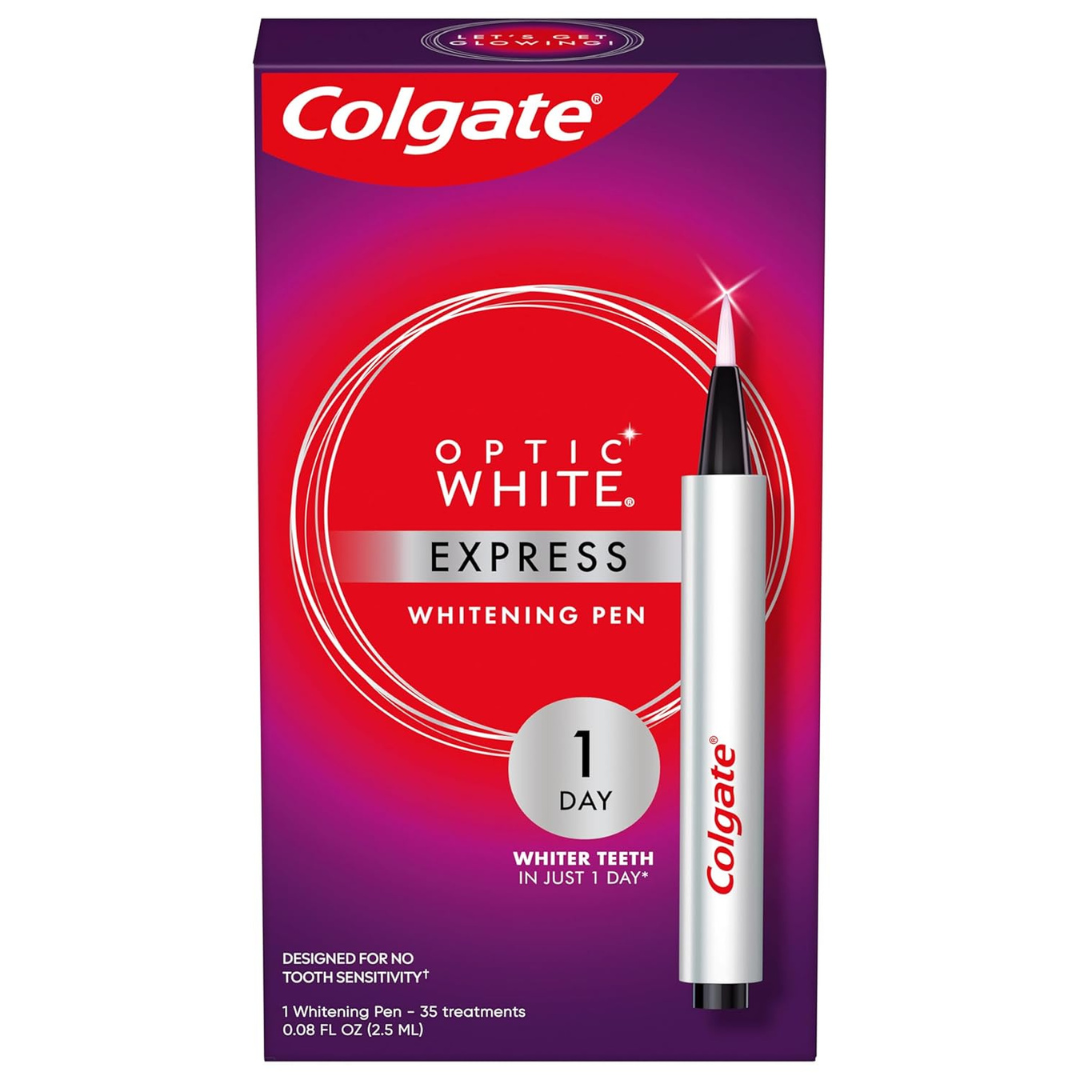 Colgate Optic White Express Enamel Safe Teeth Whitening Pen, 0.08 Oz