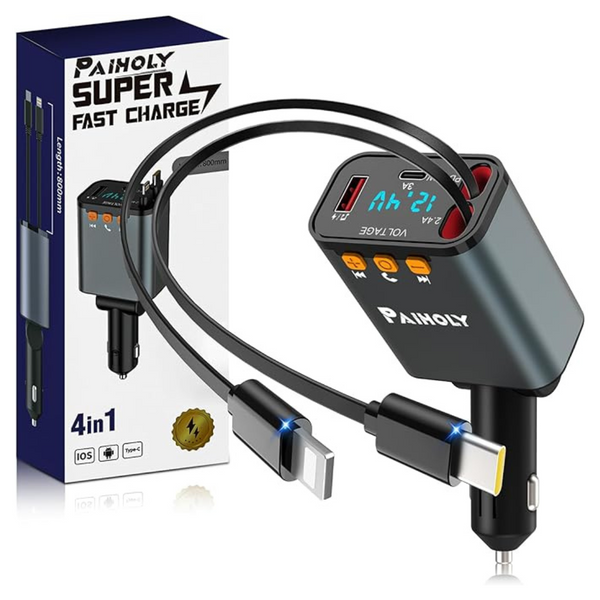 Paiholy Bluetooth 5.3 FM Transmitter Car Adapter