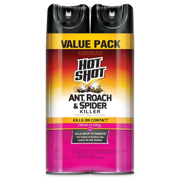 Hot Shot Ant, Roach & Spider Killer (17.5 Oz, Pack Of 2)