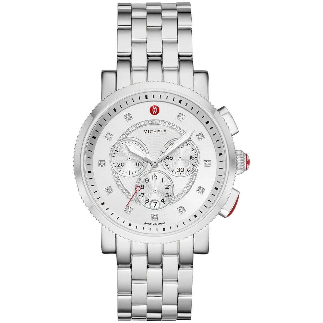 Michele Women’s Sport Sail Diamond Bracelet Watch