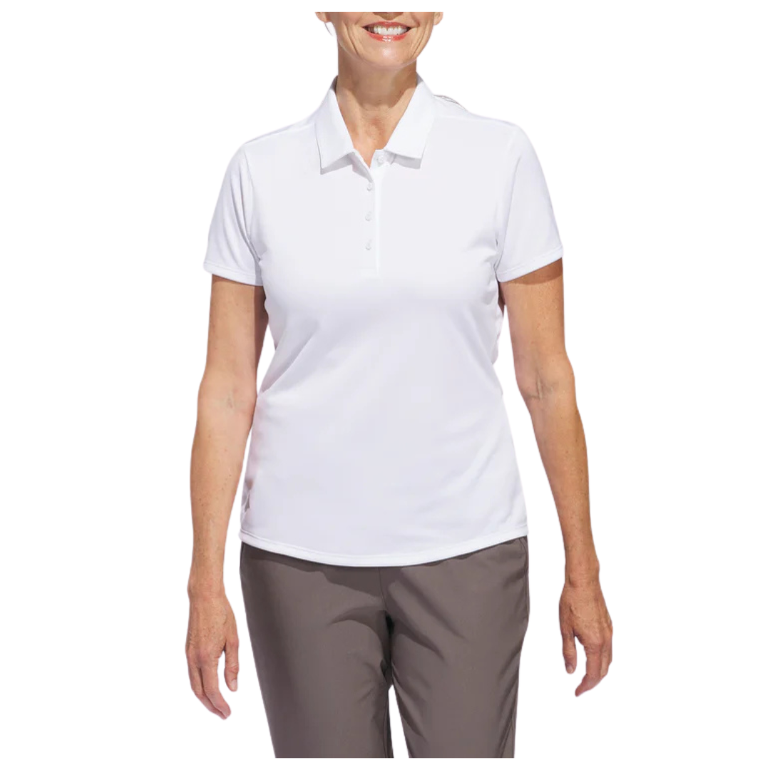 Adidas Women's Solid Performance Short Sleeve Polo Shirt