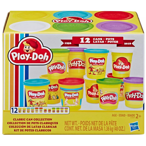 12-Pack Play-Doh Retro Classic Can Collection